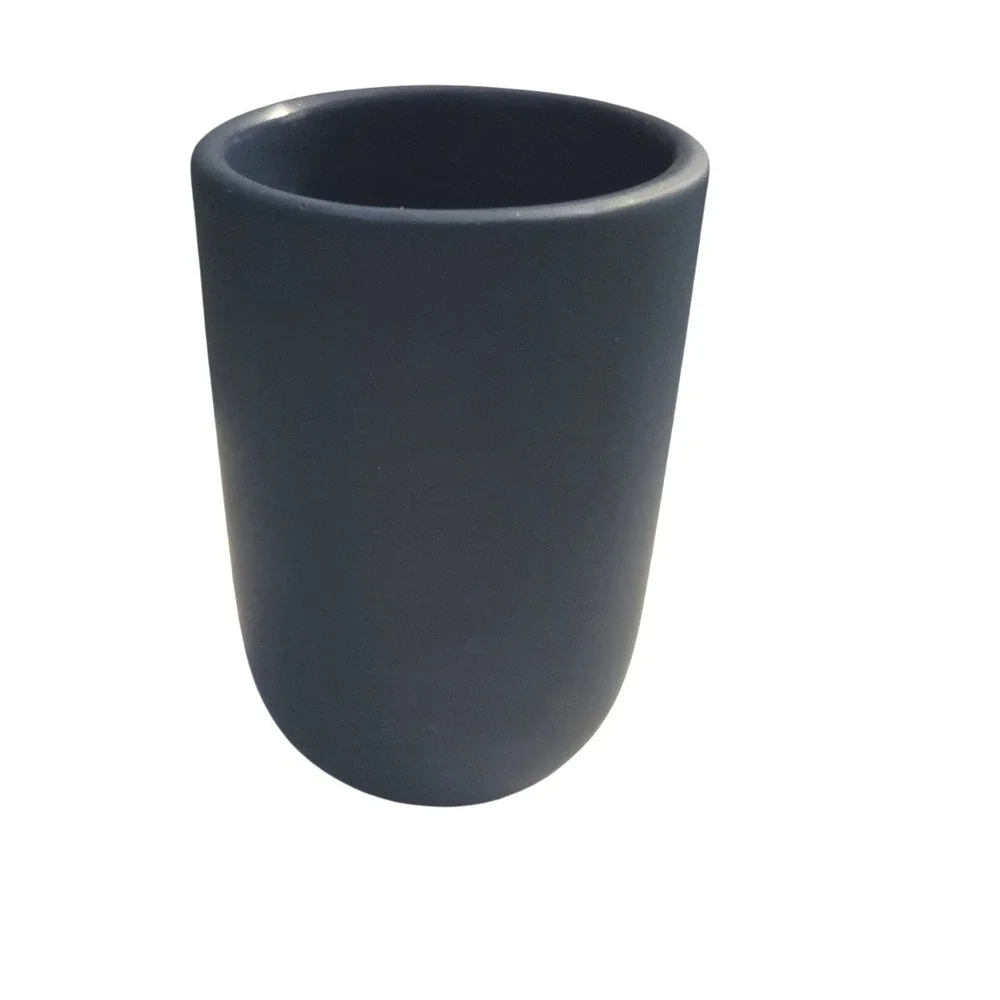 Mette Ditmer Denmark Lotus Toothbrush Holder‎ Teal Matte Ceramic Tumbler